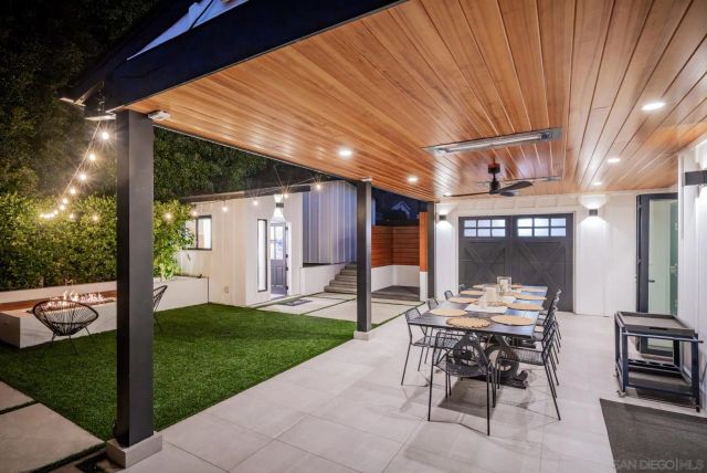 a outdoor space with furniture