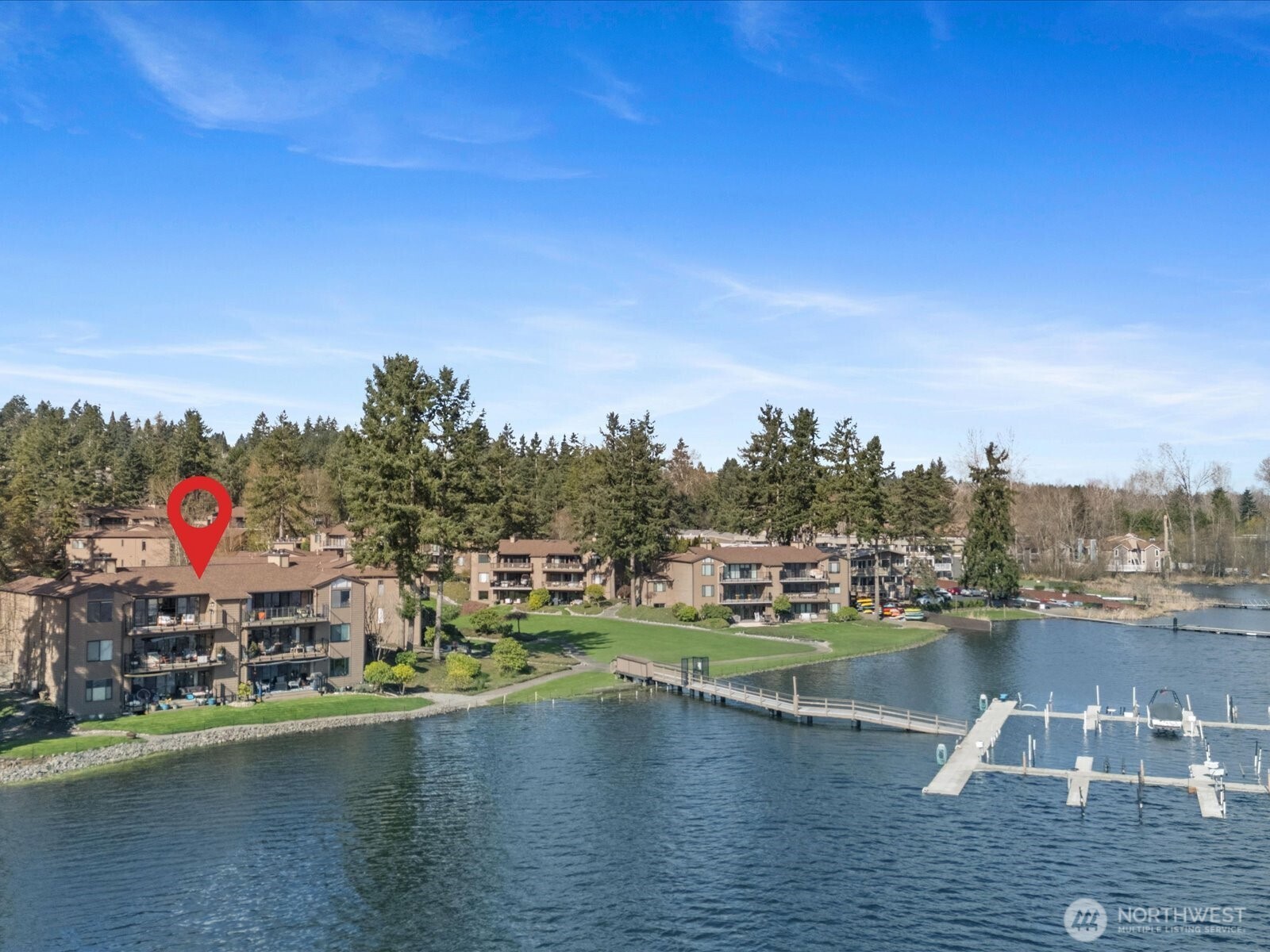 17412 Northeast 40th Place, Unit A6 Redmond, WA 98052 - Photo 3 of 40 a view of a lake with a city view