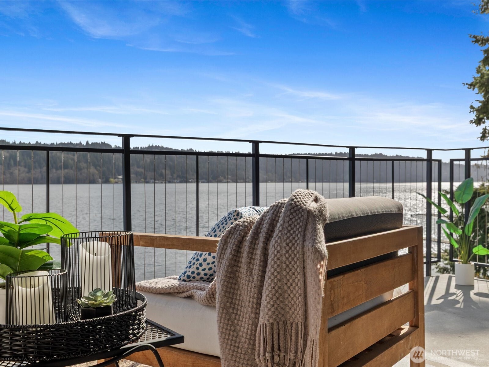17412 Northeast 40th Place, Unit A6 Redmond, WA 98052 - Photo 32 of 40 a balcony view with a potted plant