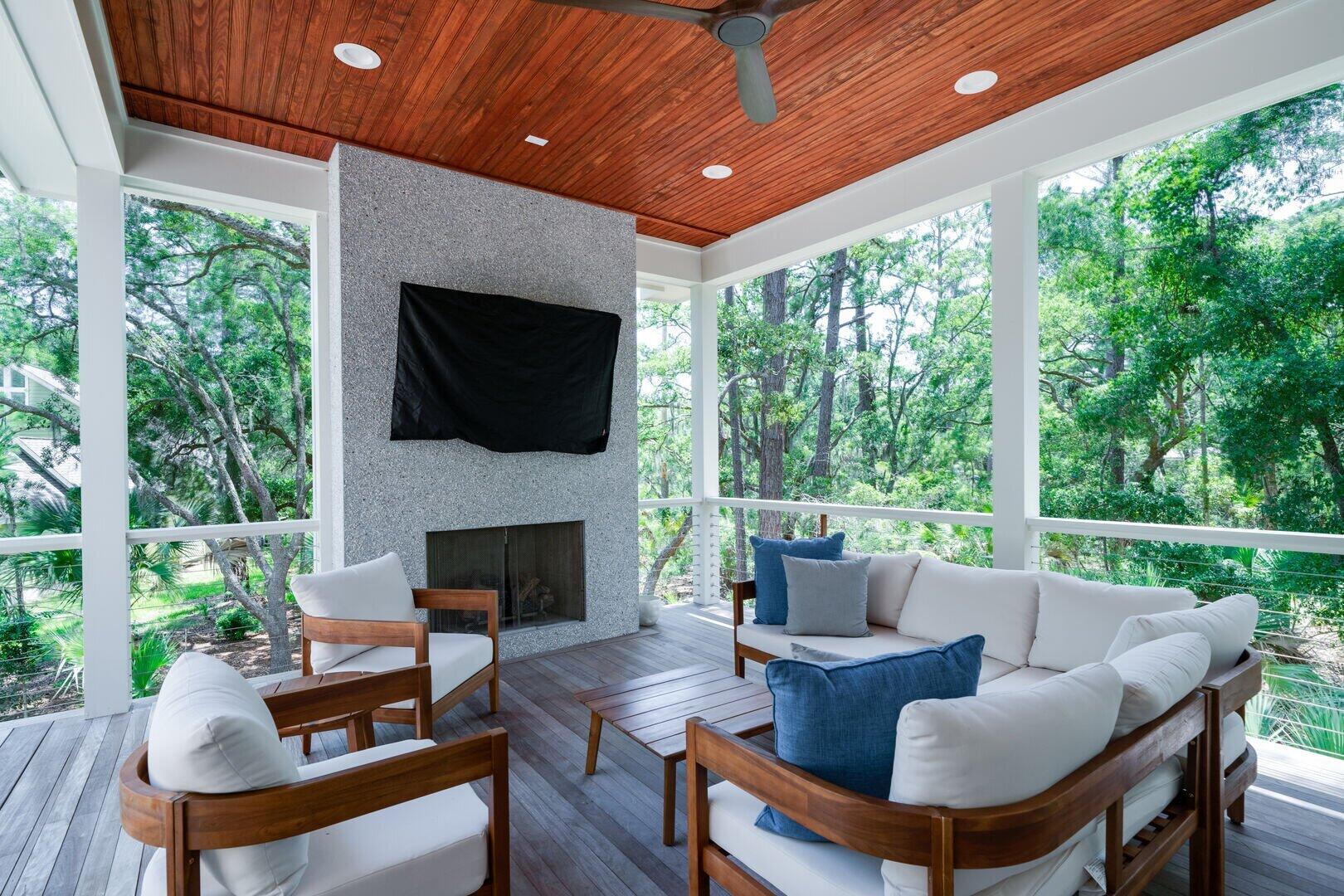 2501 Clear Marsh Road Seabrook Island, SC 29455 - Photo 8 of 42 outdoor fireplace