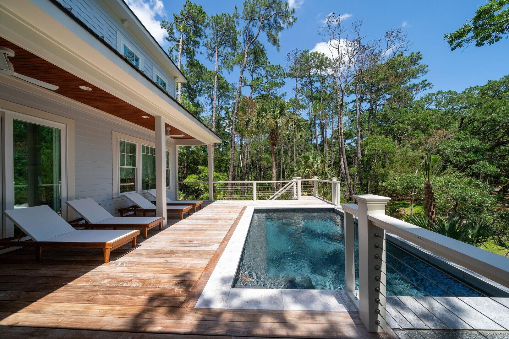 2501 Clear Marsh Road Seabrook Island, SC 29455 - Photo 9 of 42 pool and IPE deck