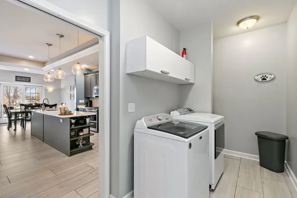 a bedroom with a bed and a cabinets