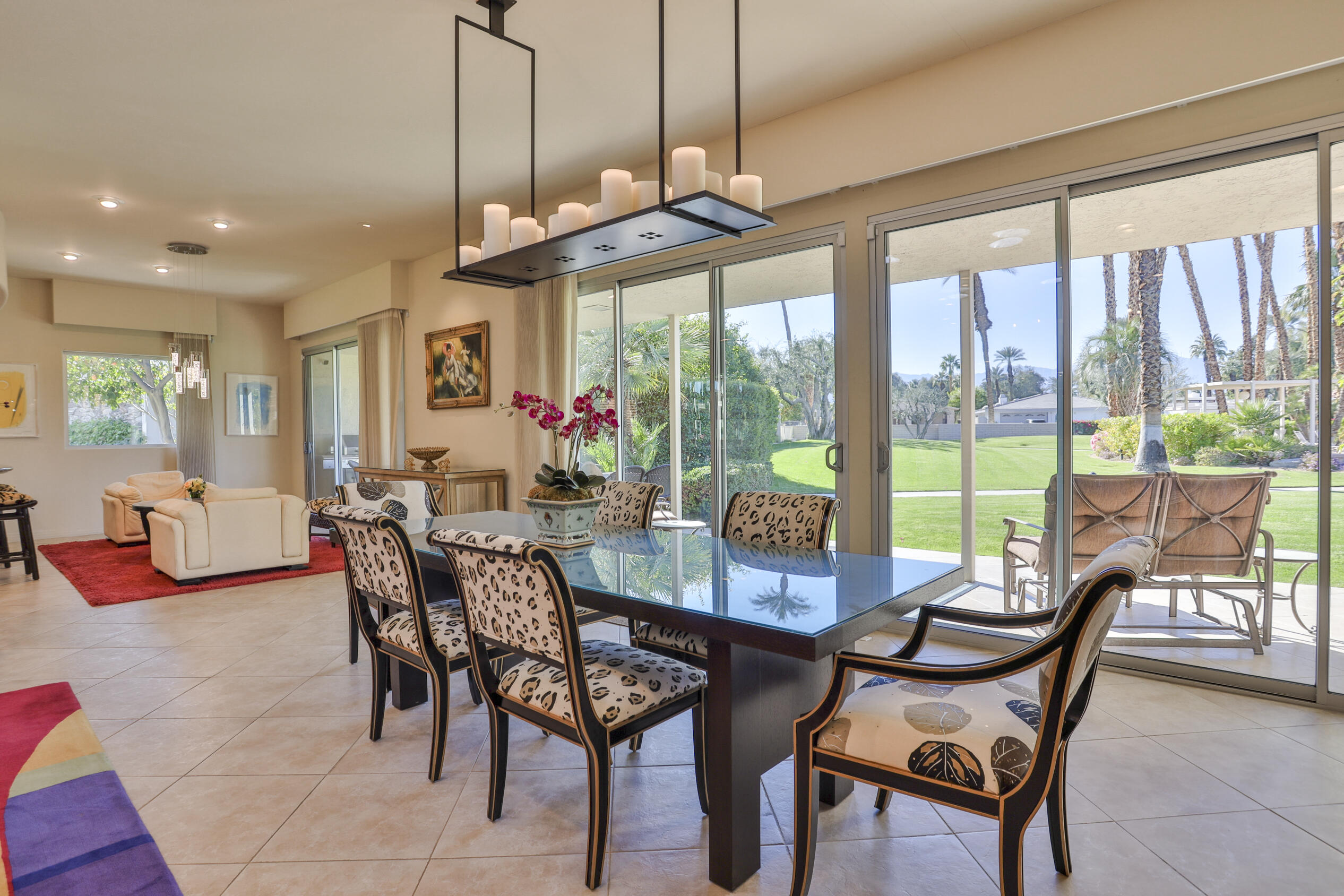 45735 Pawnee Road Indian Wells, CA 92210 - Photo 34 of 74 a view of a dining room with furniture window and outside view