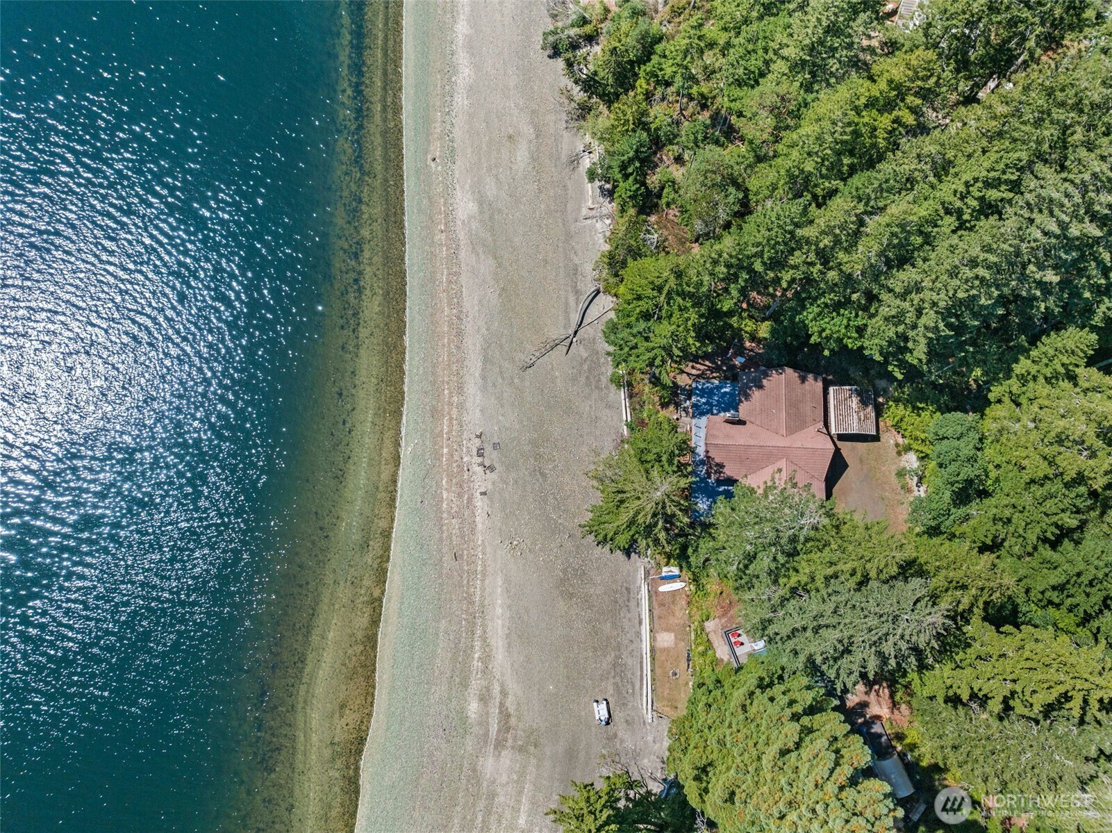 1236 East Island View Road Grapeview, WA 98546 - Photo 38 of 40 an aerial view of a house with a yard