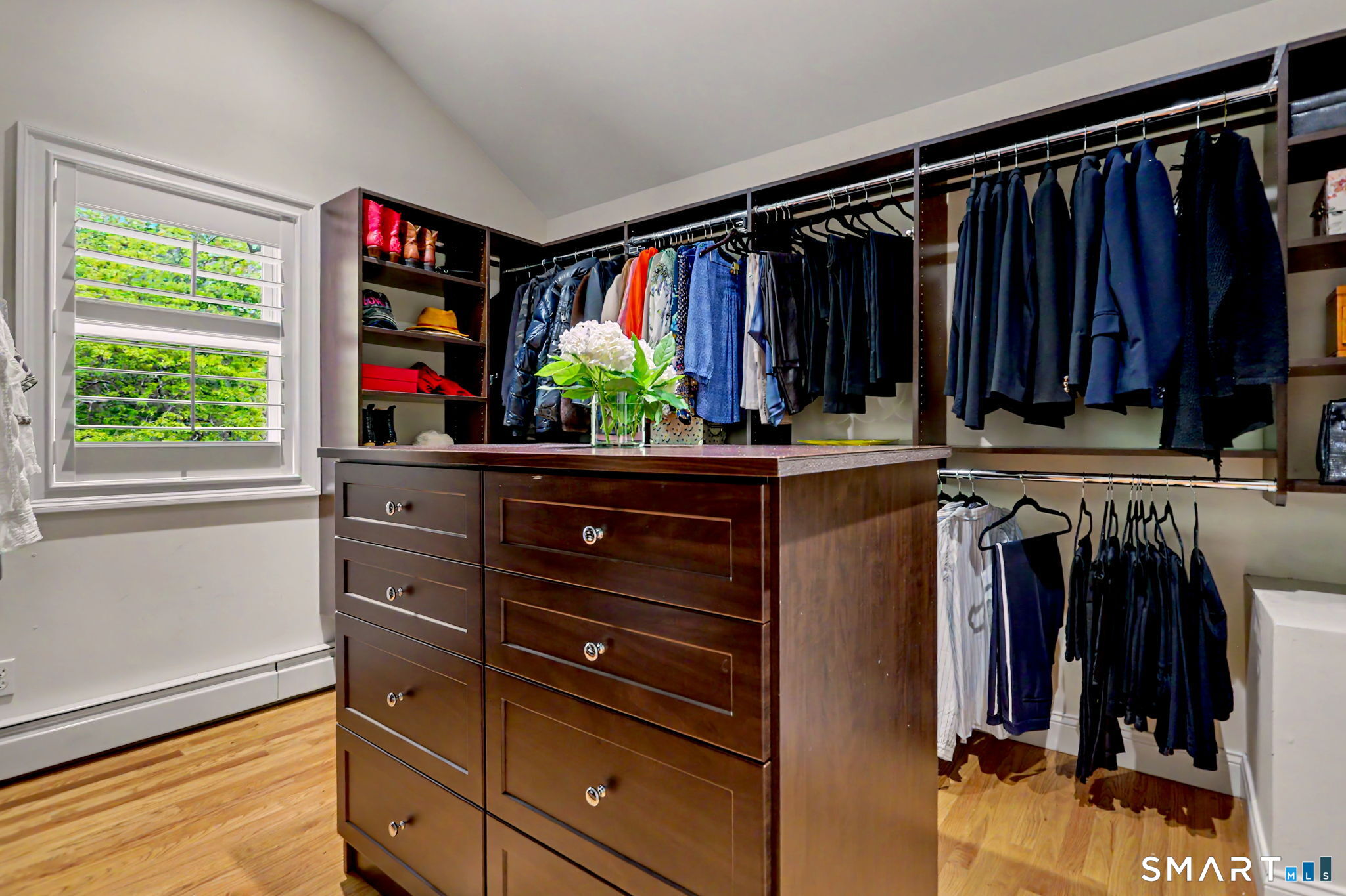73 Oxbow Road Fairfield, CT 06824 - Photo 17 of 35 Custom-designed walk-in closet with a center island