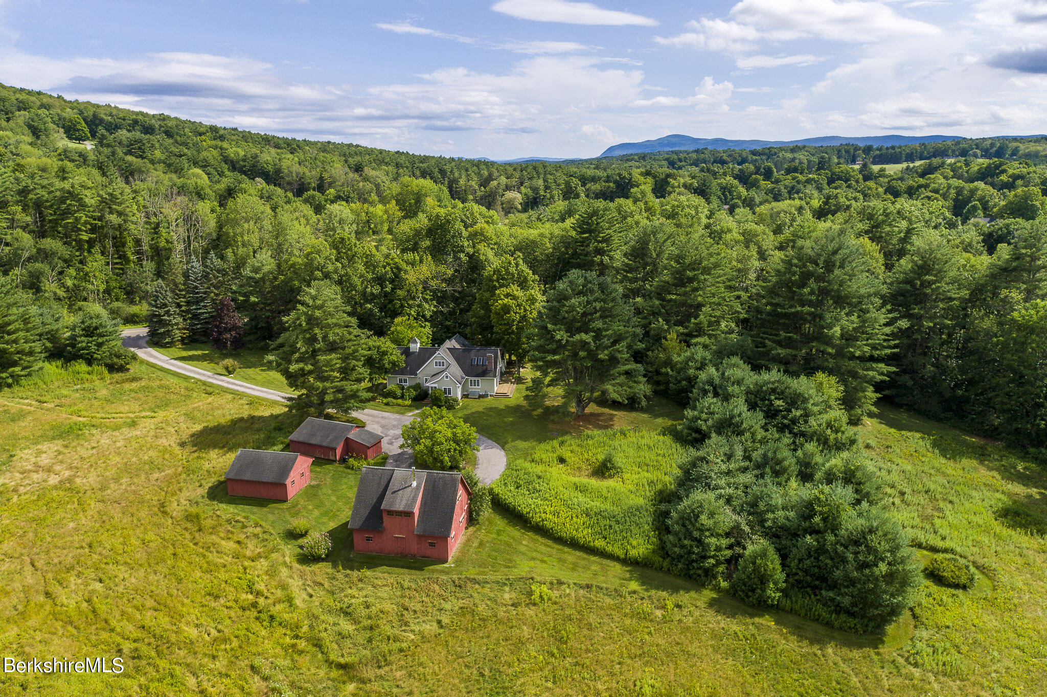 a view of a garden with an outdoor space