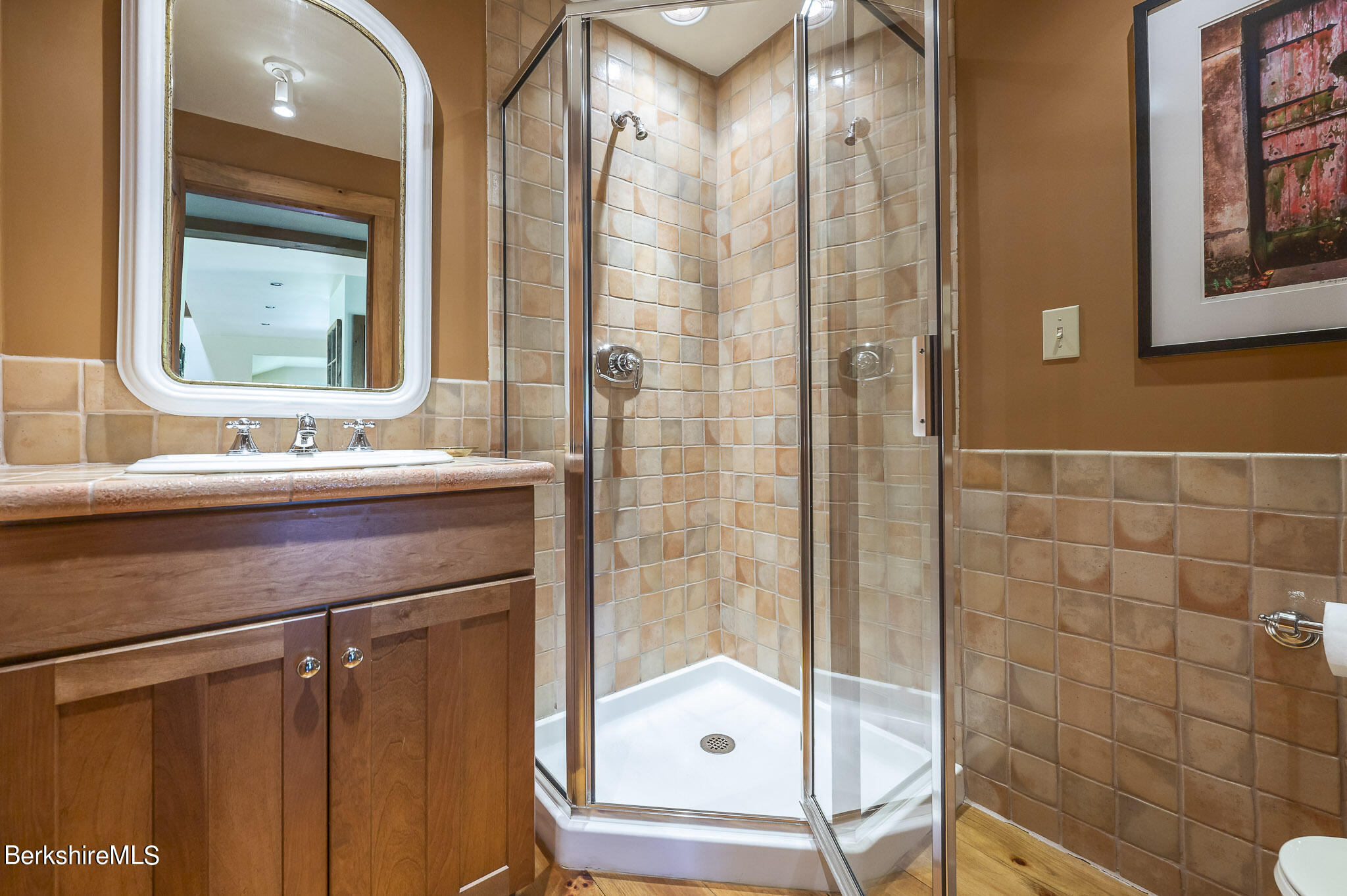 47 E Road Alford, MA 01266 - Photo 22 of 46 a bathroom with a sink and a mirror