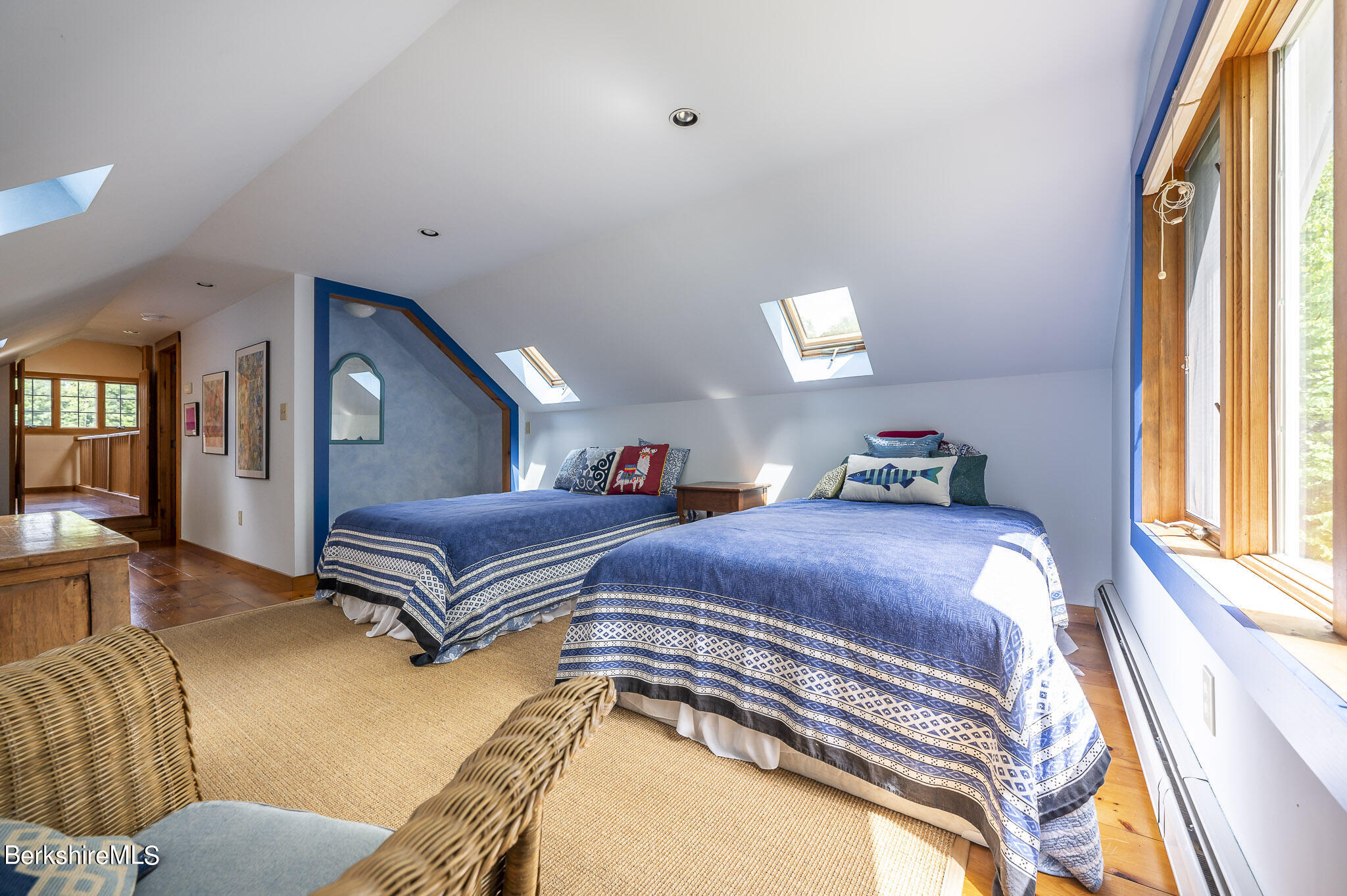 47 E Road Alford, MA 01266 - Photo 31 of 46 a bedroom with a bed and wooden floor