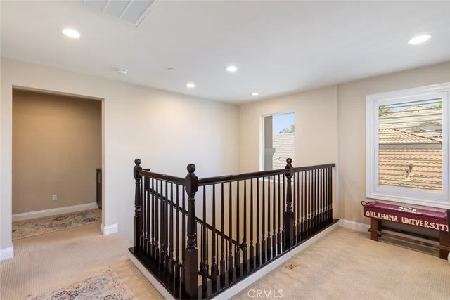 a view of hallway with stairs