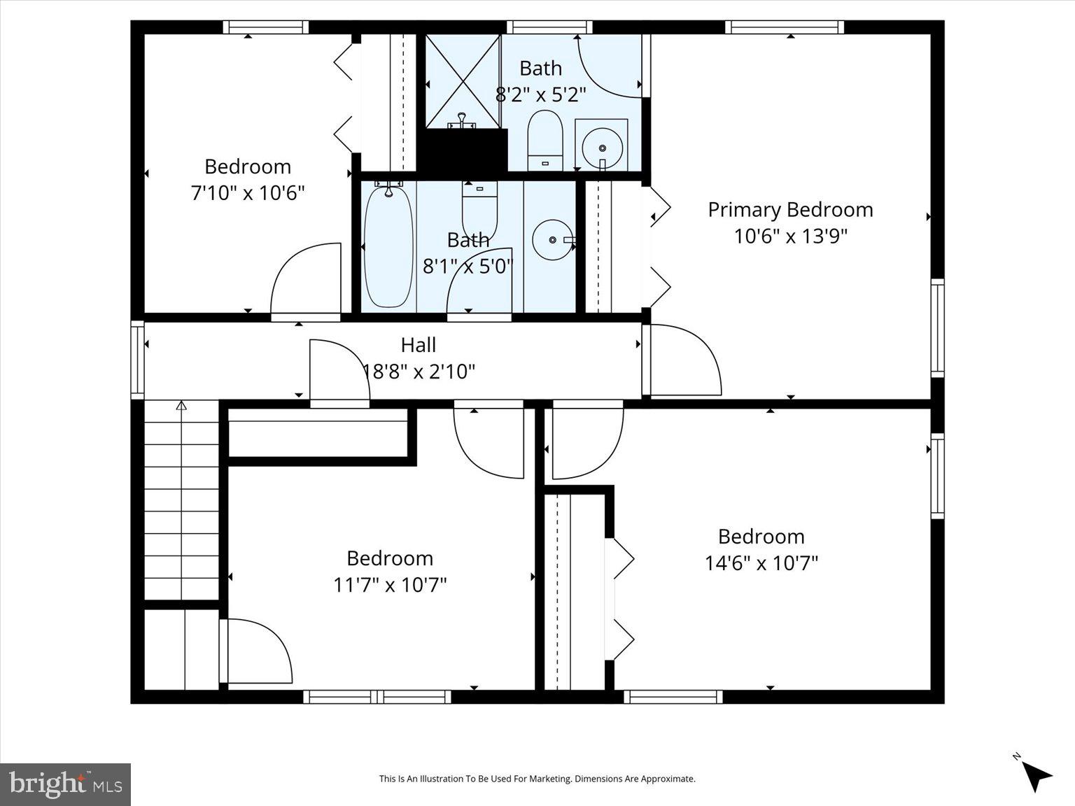 8414 Danford Court Springfield, VA 22152 - Photo 38 of 39 Upper Level Floor Plan