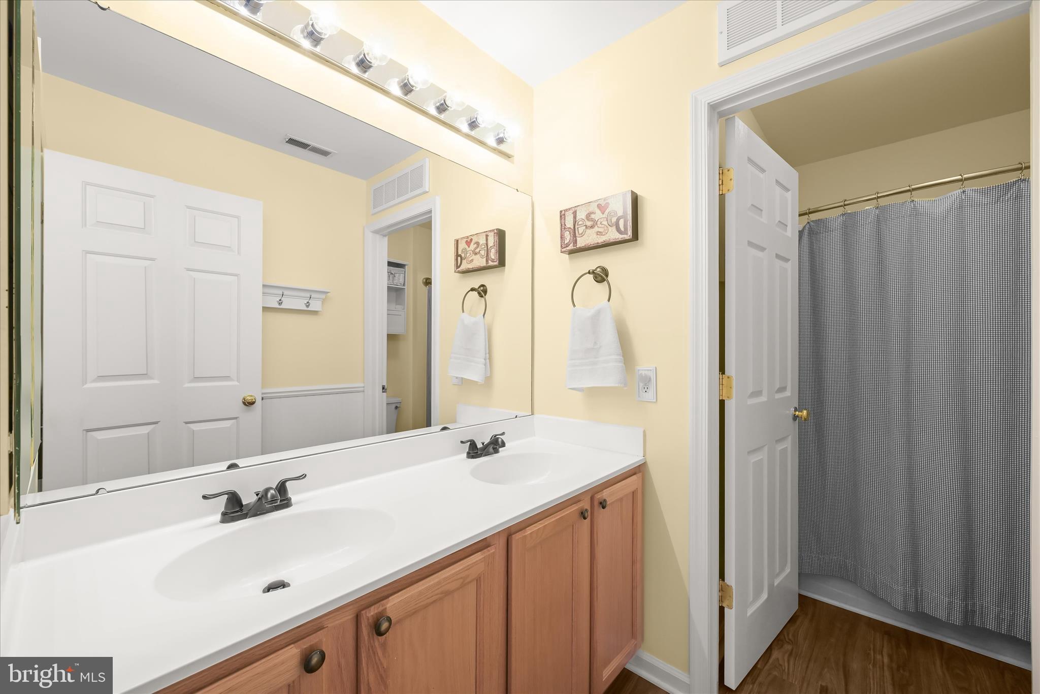 2028 Meadow Tree Court Cooksville, MD 21723 - Photo 39 of 73 a bathroom with a double vanity sink and mirror