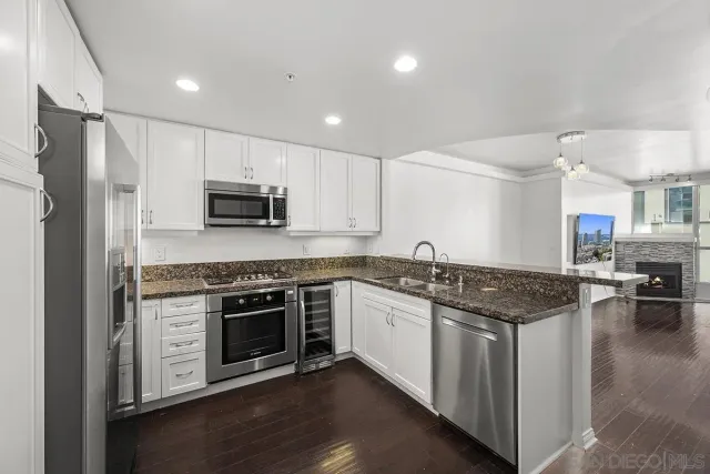 a view of city and a tall buildings