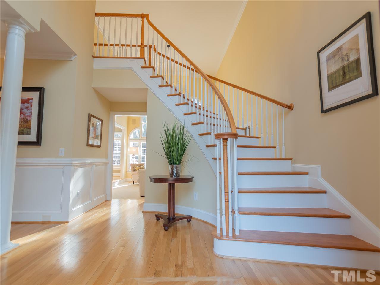 Large, welcoming foyer is bathed in natural light.