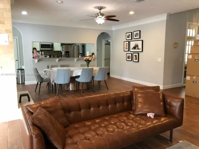 a view of an outdoor space and a swimming pool