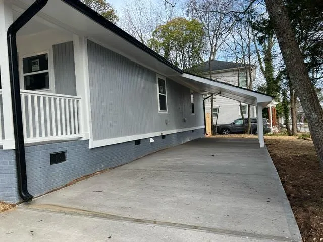 a view of a car garage