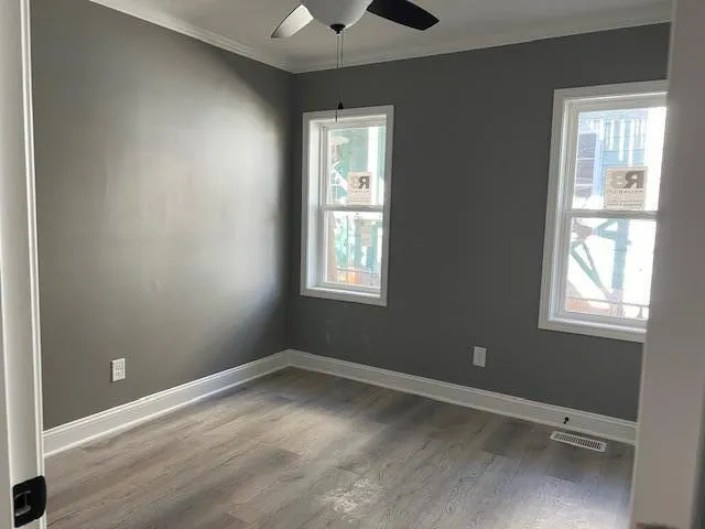 an empty room with a window