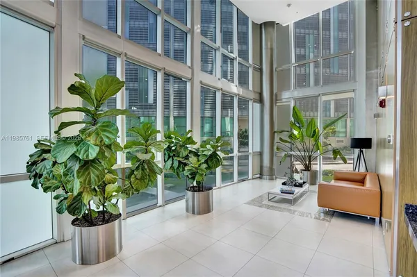 a view of a balcony with city view