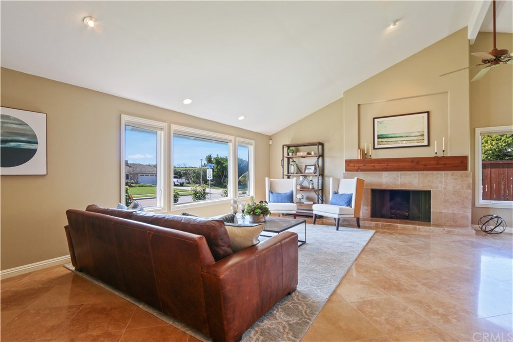 32682 7 Seas Drive Dana Point, CA 92629 - Photo 16 of 32 Another view shows off the natural wood burning fireplace.