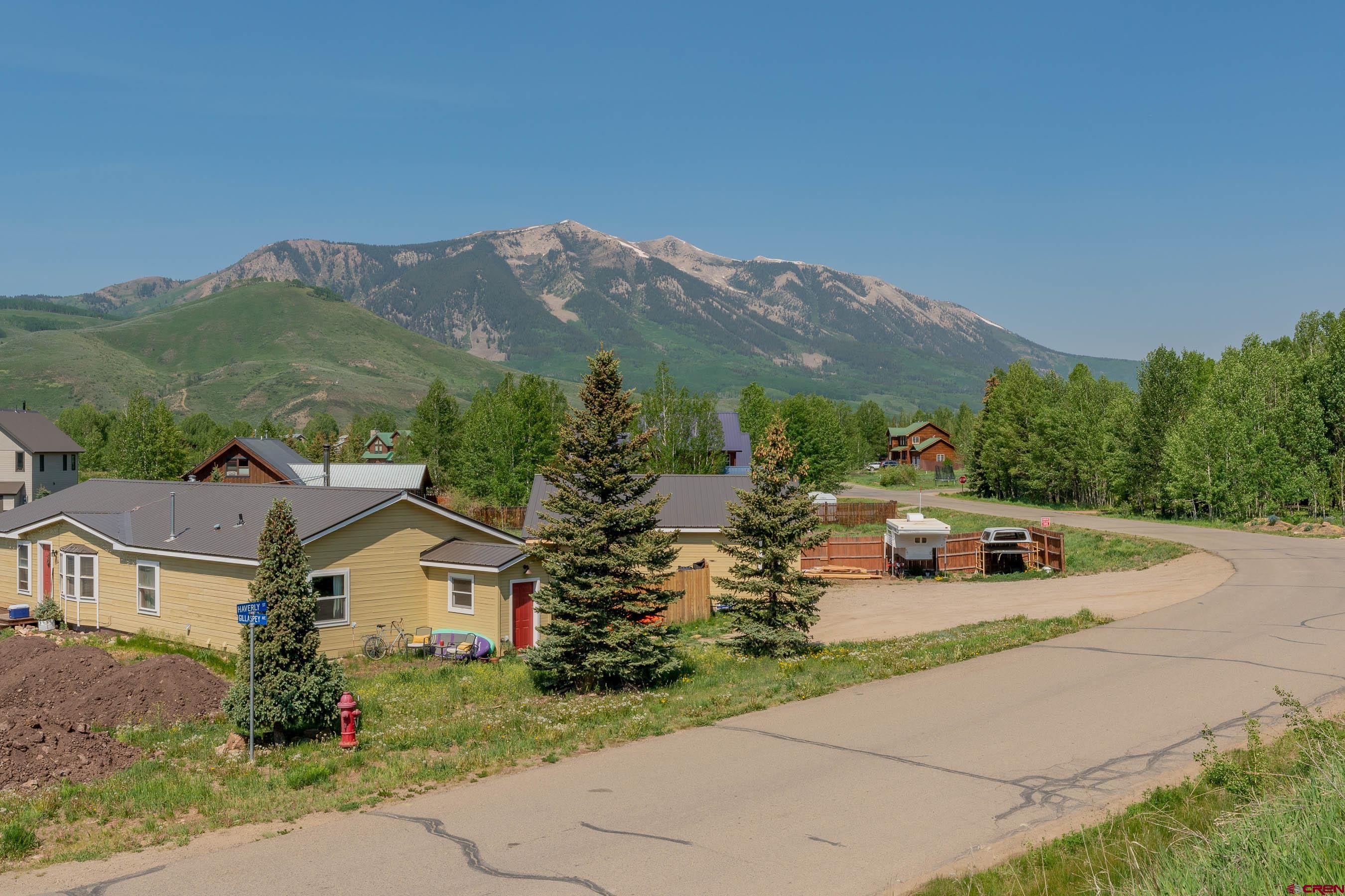 141 Haverly Street Crested Butte, CO 81224 - Photo 7 of 25 an aerial view of a house with a garden and trees
