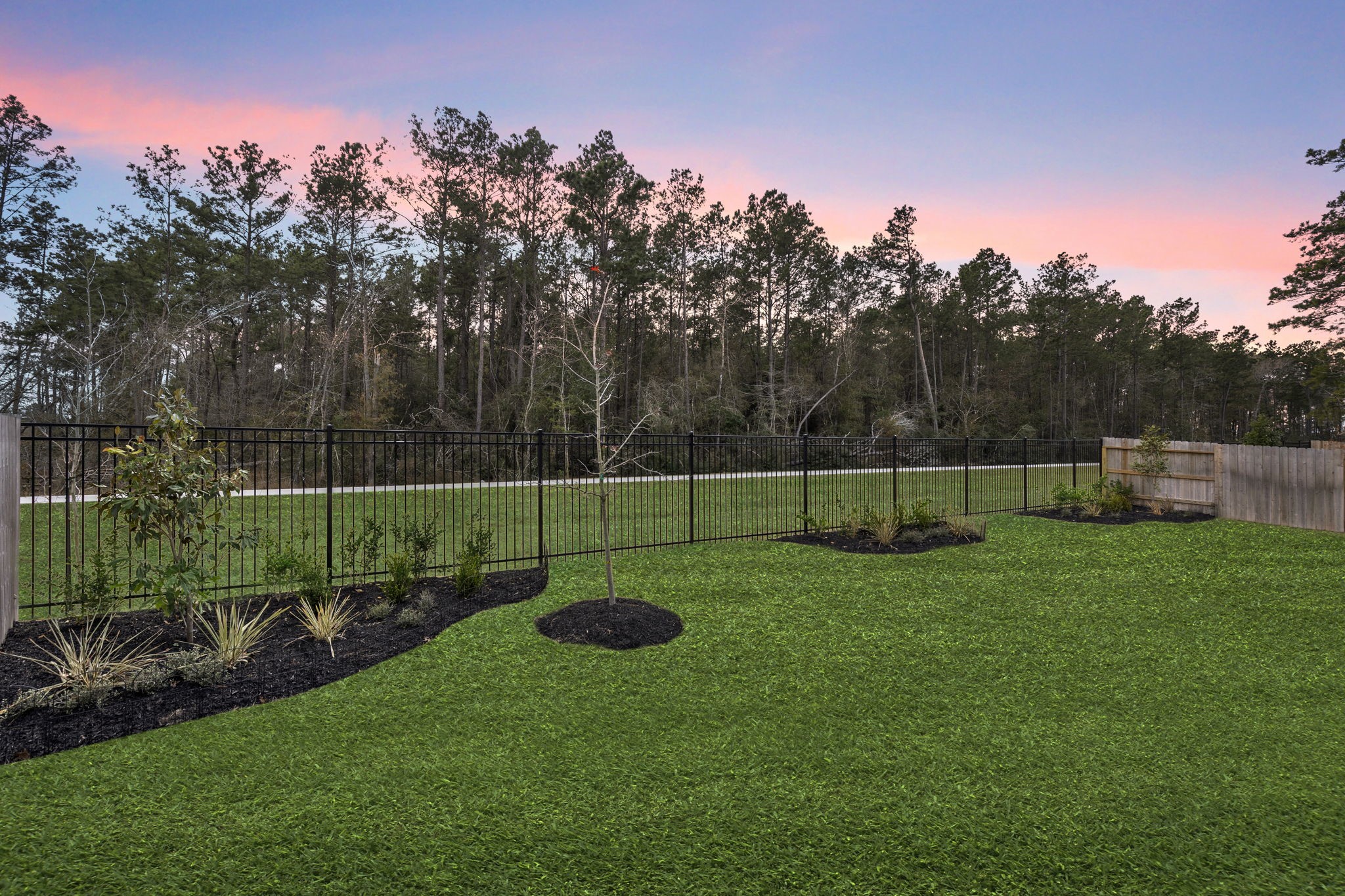 15834 Moran Meadow Street Conroe, TX 77302 - Photo 33 of 41 a view of a garden with a slide