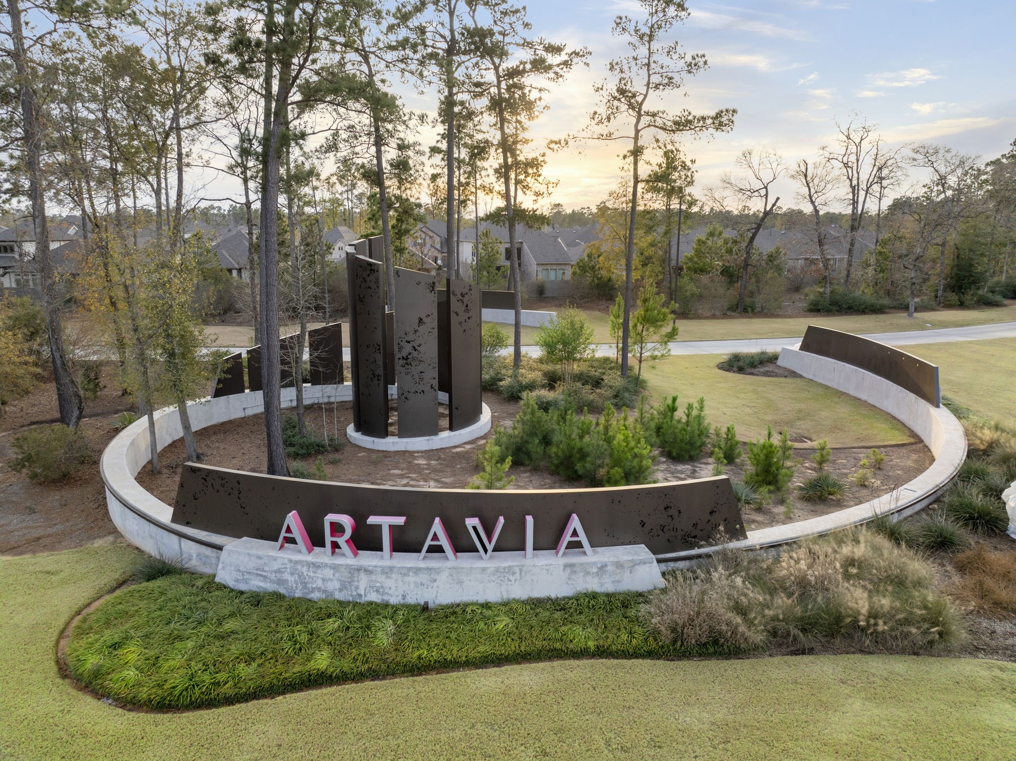 15834 Moran Meadow Street Conroe, TX 77302 - Photo 35 of 41 a view of outdoor space with a garden and signage