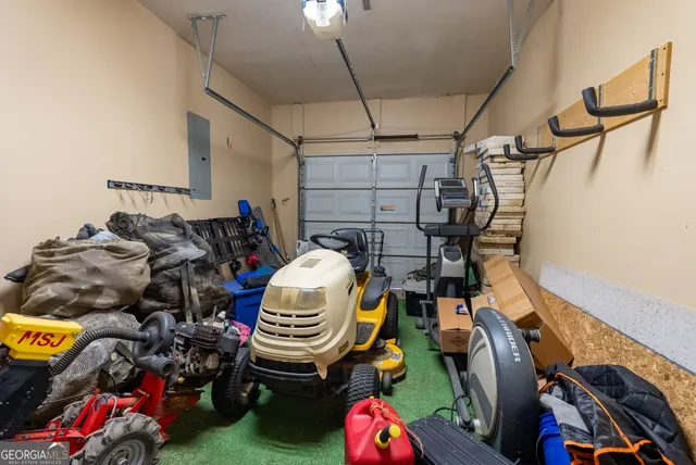 a view of gym equipment and children play room