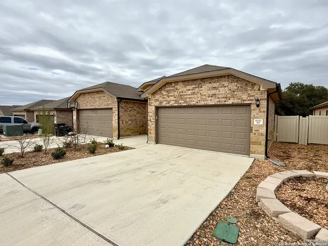 a view of a house with a patio