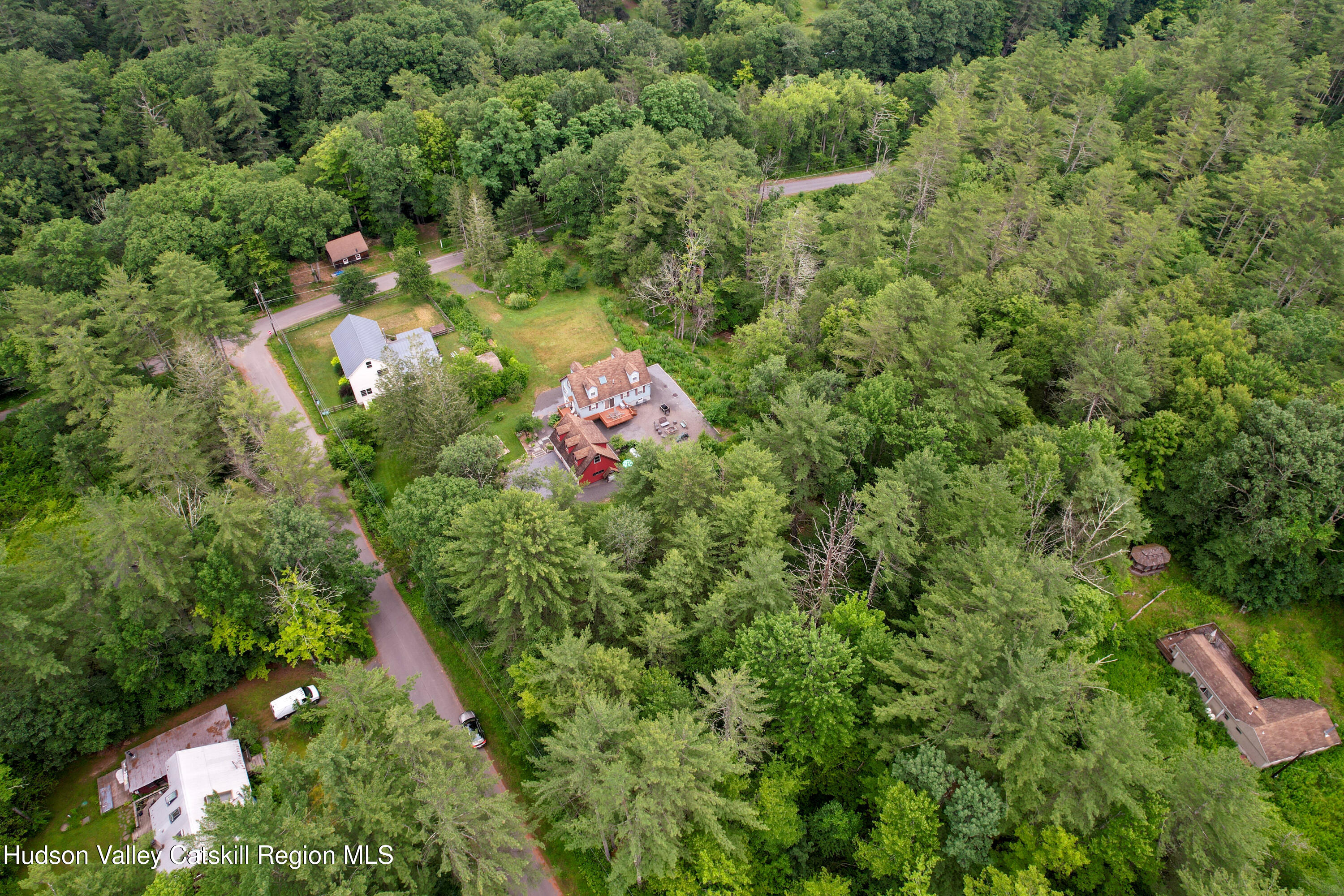 68 Garfield Road Phoenicia, NY 12464 - Photo 34 of 43 an aerial view of a house with lots of trees