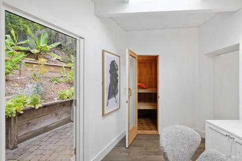 a view of a terrace with couches