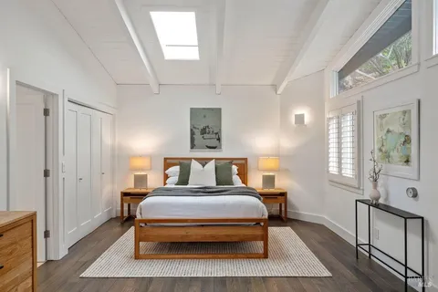 a view of a balcony with furniture