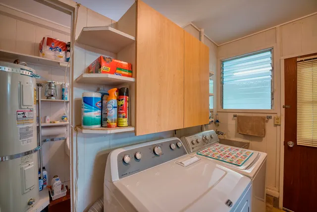 a room with storage and utility