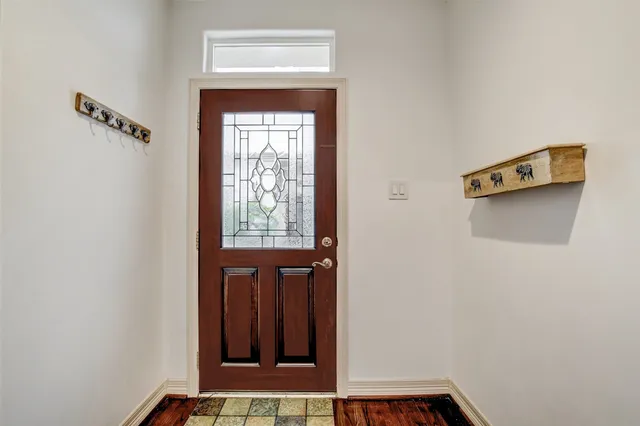 a view of an front door