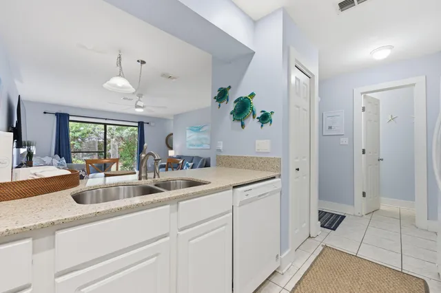 a view of a sink and natural light