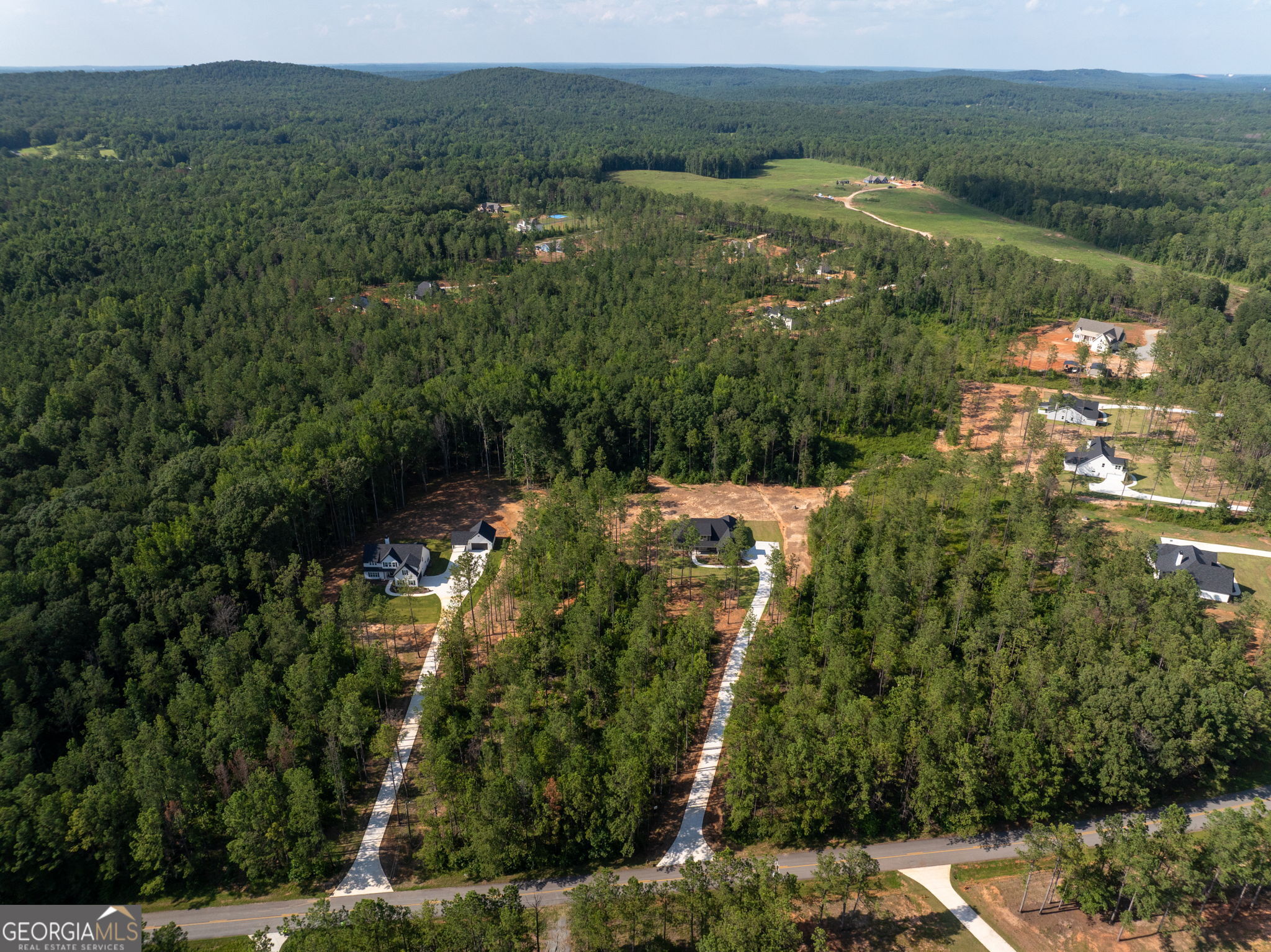 297 Bishop Road Meansville, GA 30256 - Photo 65 of 77 an aerial view of residential house with outdoor space
