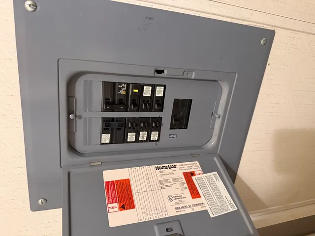 a view of a door and a garage