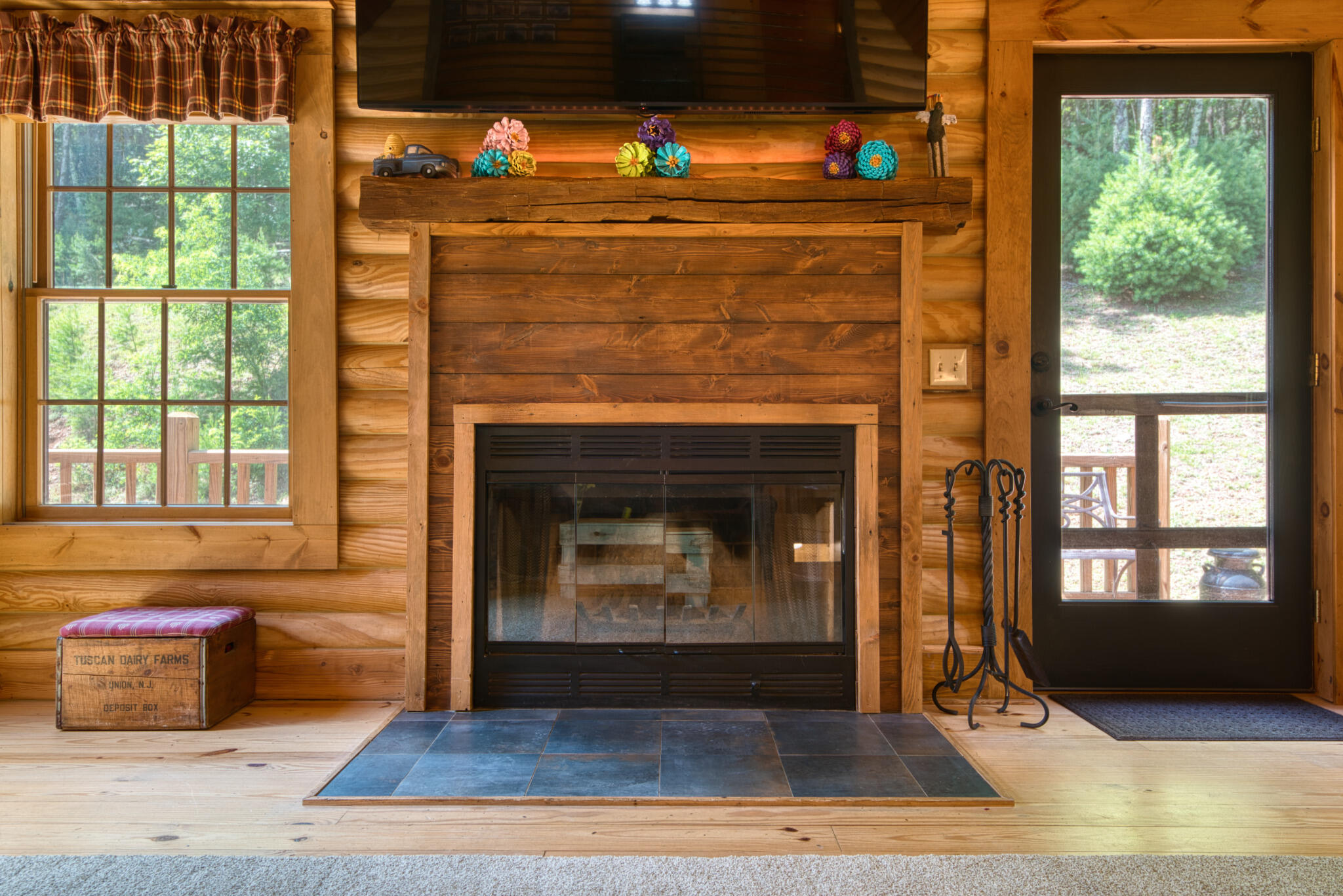 567 Weeks Road Northwest Floyd, VA 24091 - Photo 26 of 71 a living room with fireplace and a wooden floor