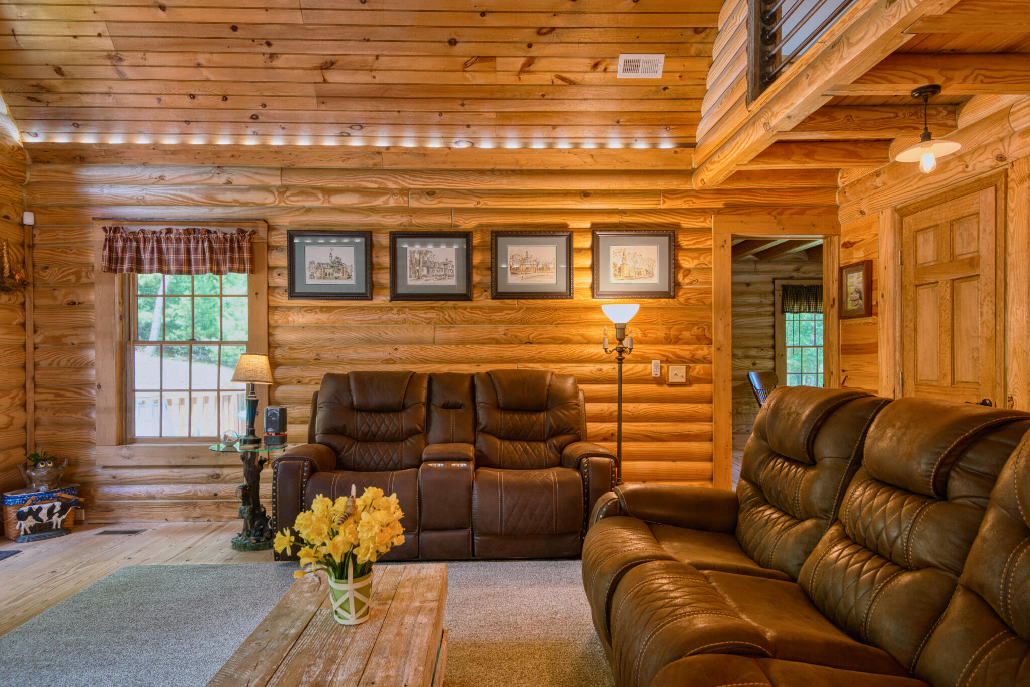 567 Weeks Road Northwest Floyd, VA 24091 - Photo 28 of 71 a living room with furniture and a fireplace