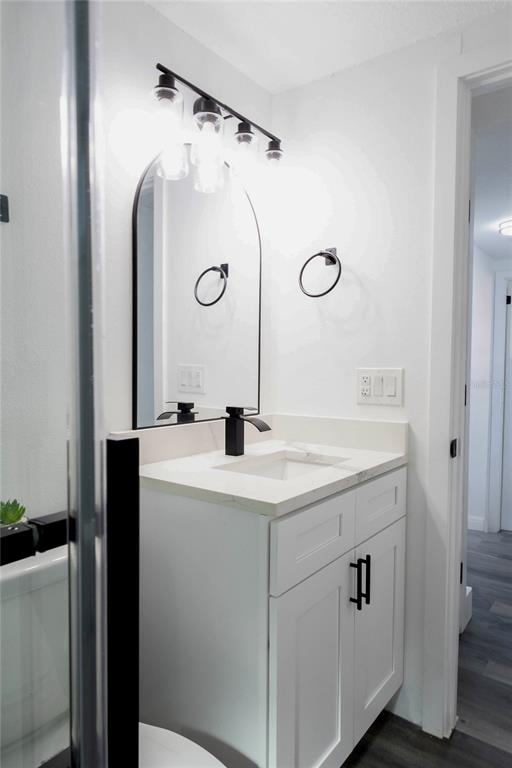 6340 Westport Drive Port Richey, FL 34668 - Photo 22 of 51 a bathroom with a sink vanity and a mirror