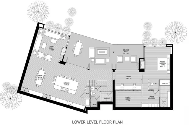 view of living room with furniture and wooden floor