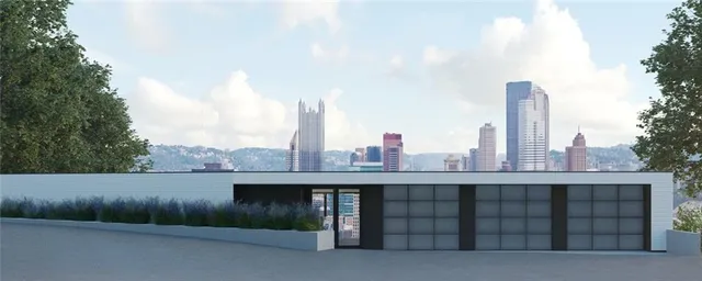 a view of a city with tall buildings