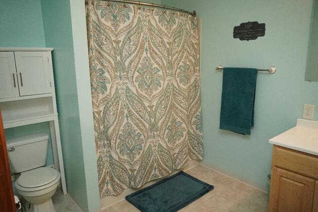 265 Grandin Road Morris, IL 60450 - Photo 22 of 29 a bathroom with a toilet and a shower curtain