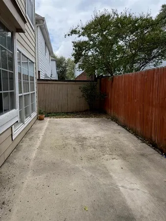 a backyard of a house