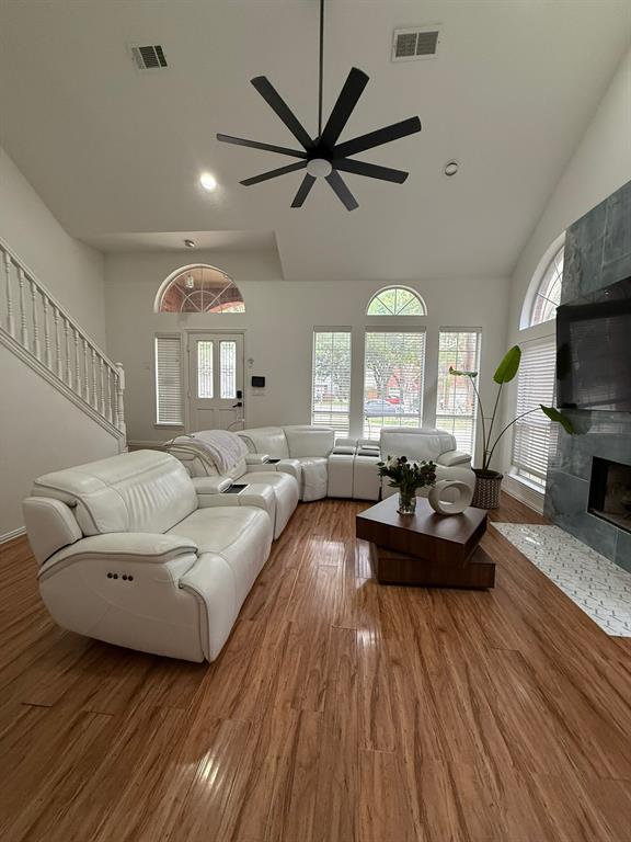 417 Moonlight Way Irving, TX 75063 - Photo 5 of 31 a living room with furniture fireplace and a large window