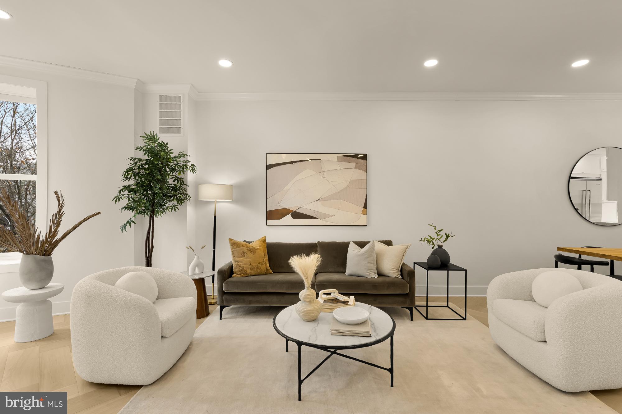 1932 11th Street Northwest Washington, DC 20001 - Photo 6 of 53 a living room with furniture and a potted plant