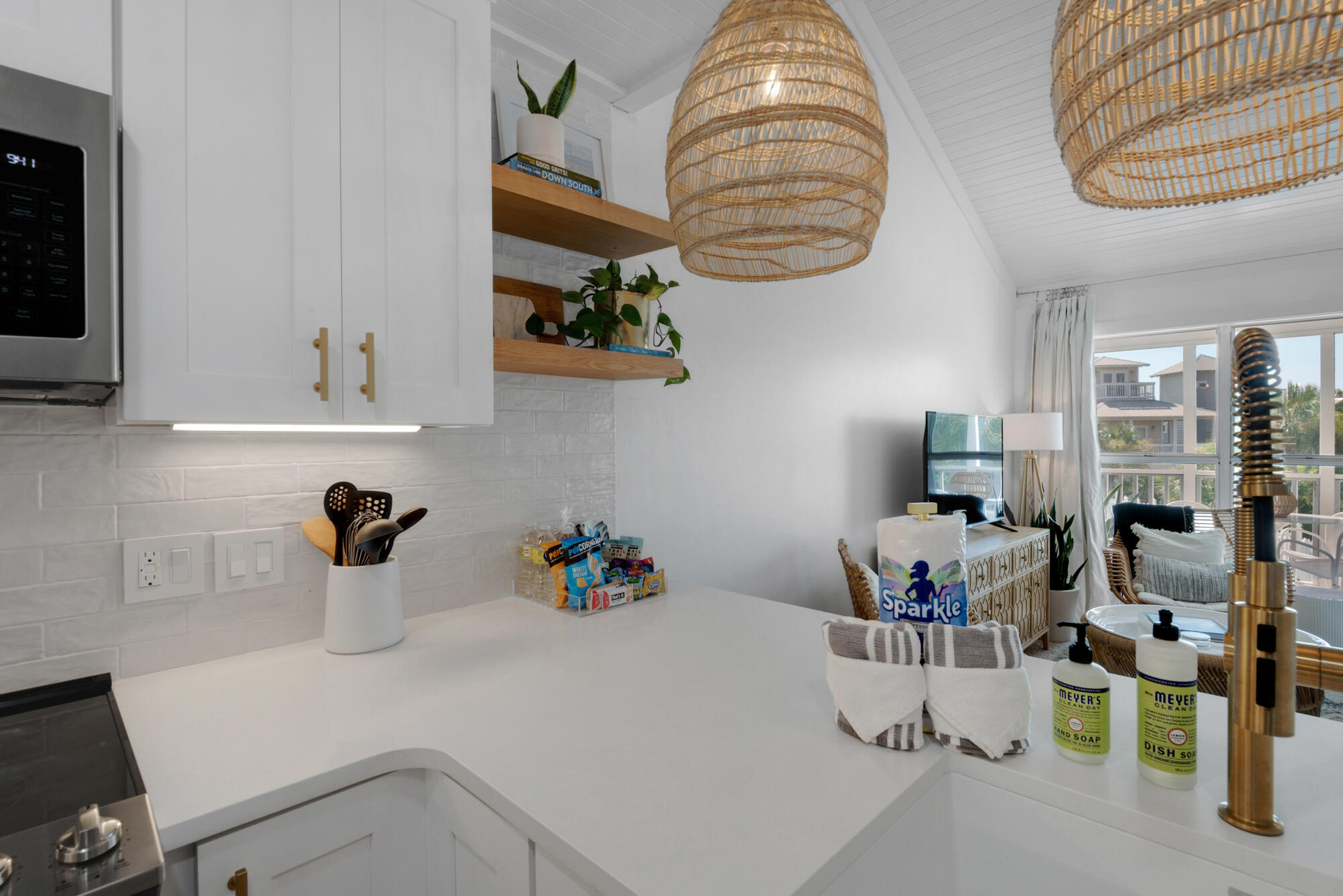 4984 West County Highway 30A, Unit 5B Santa Rosa Beach, FL 32459 - Photo 24 of 46 a kitchen with a refrigerator and a sink
