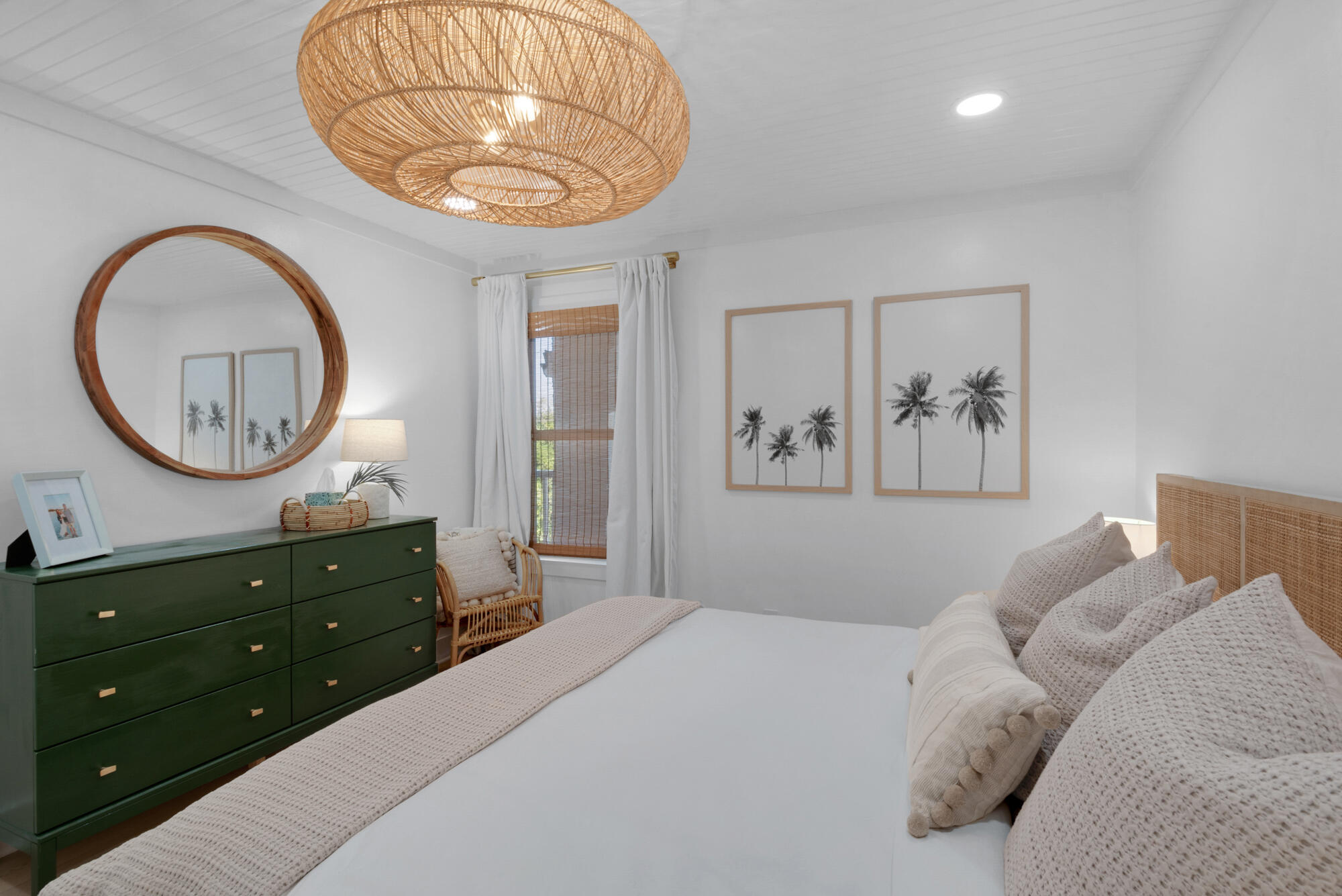 4984 West County Highway 30A, Unit 5B Santa Rosa Beach, FL 32459 - Photo 5 of 46 a bedroom with a bed and a chandelier