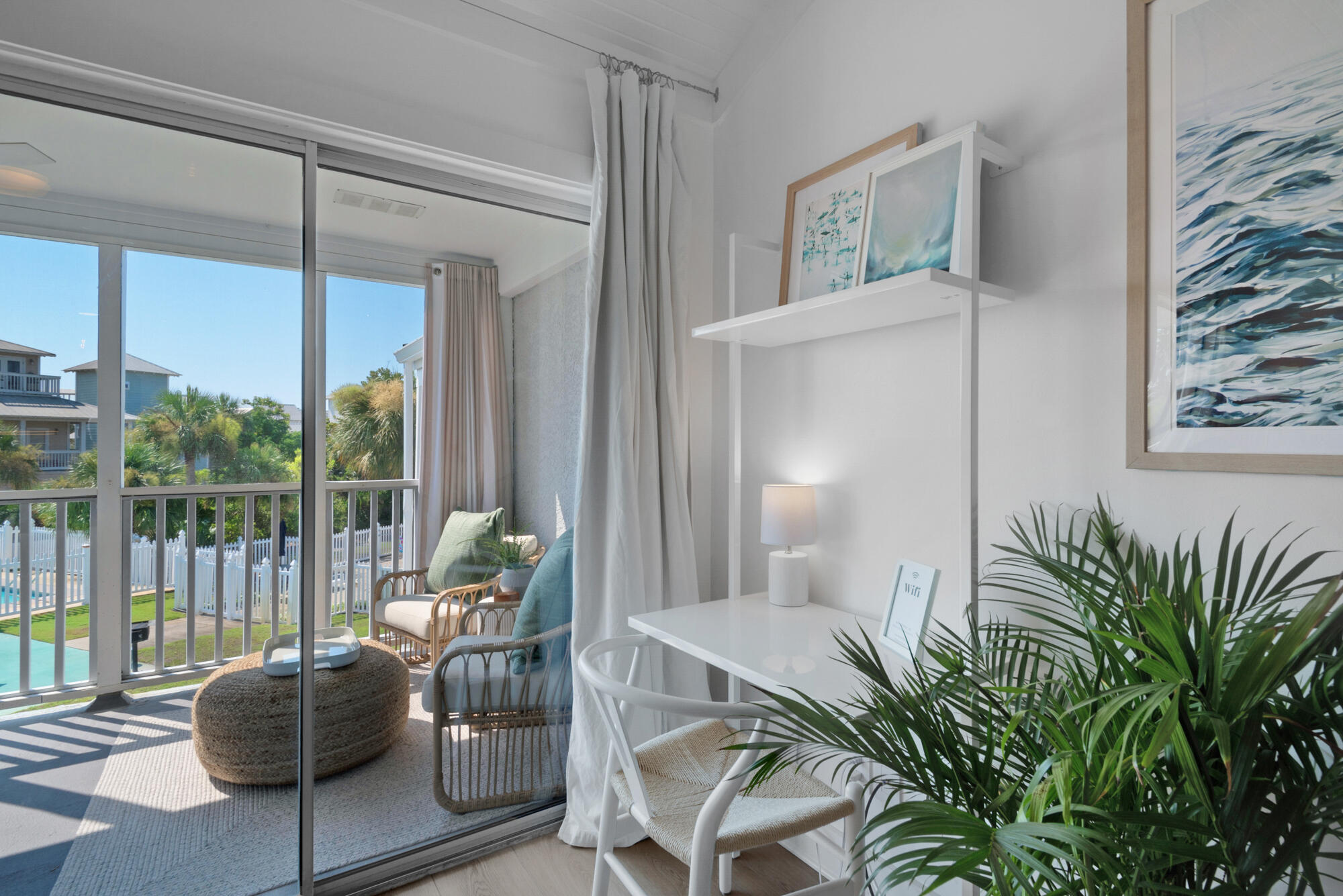 4984 West County Highway 30A, Unit 5B Santa Rosa Beach, FL 32459 - Photo 8 of 46 a living room with furniture and a potted plant