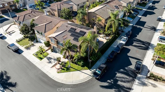 an aerial view of multiple houses