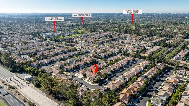 an aerial view of city