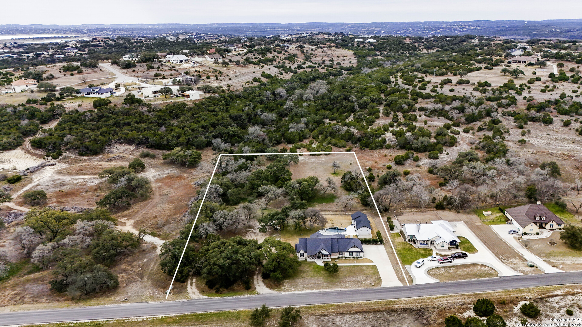 1033 Mystic Shores Boulevard Spring Branch, TX 78070 - Photo 6 of 39 an aerial view of residential houses with outdoor space